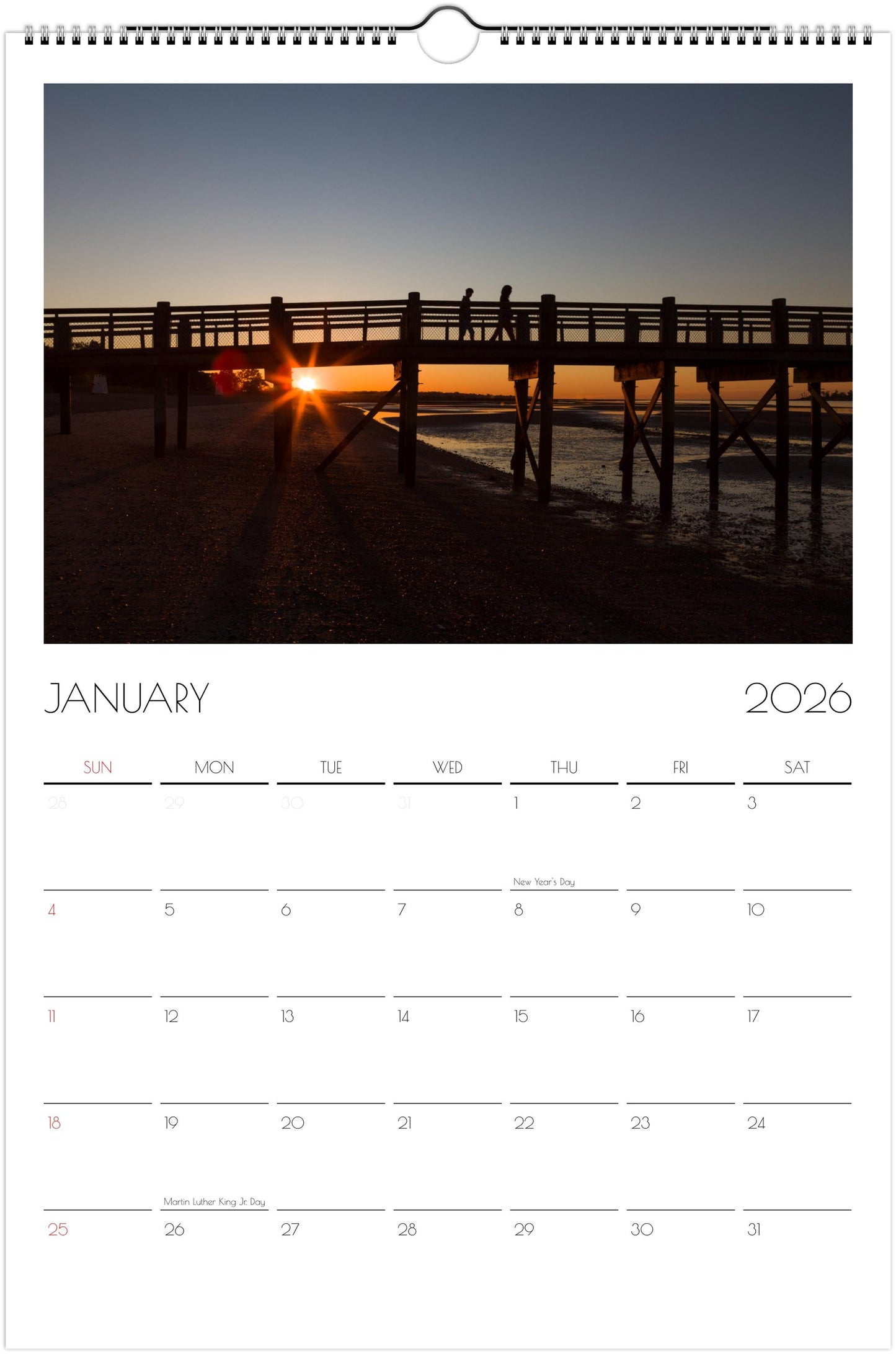 Beach Dreams Ledger Wall Calendar 2026