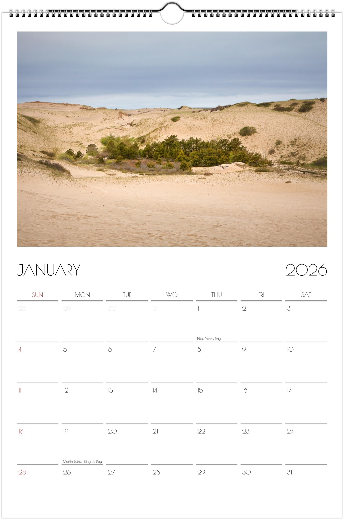 Cape Cod Ledger Wall Calendar 2026