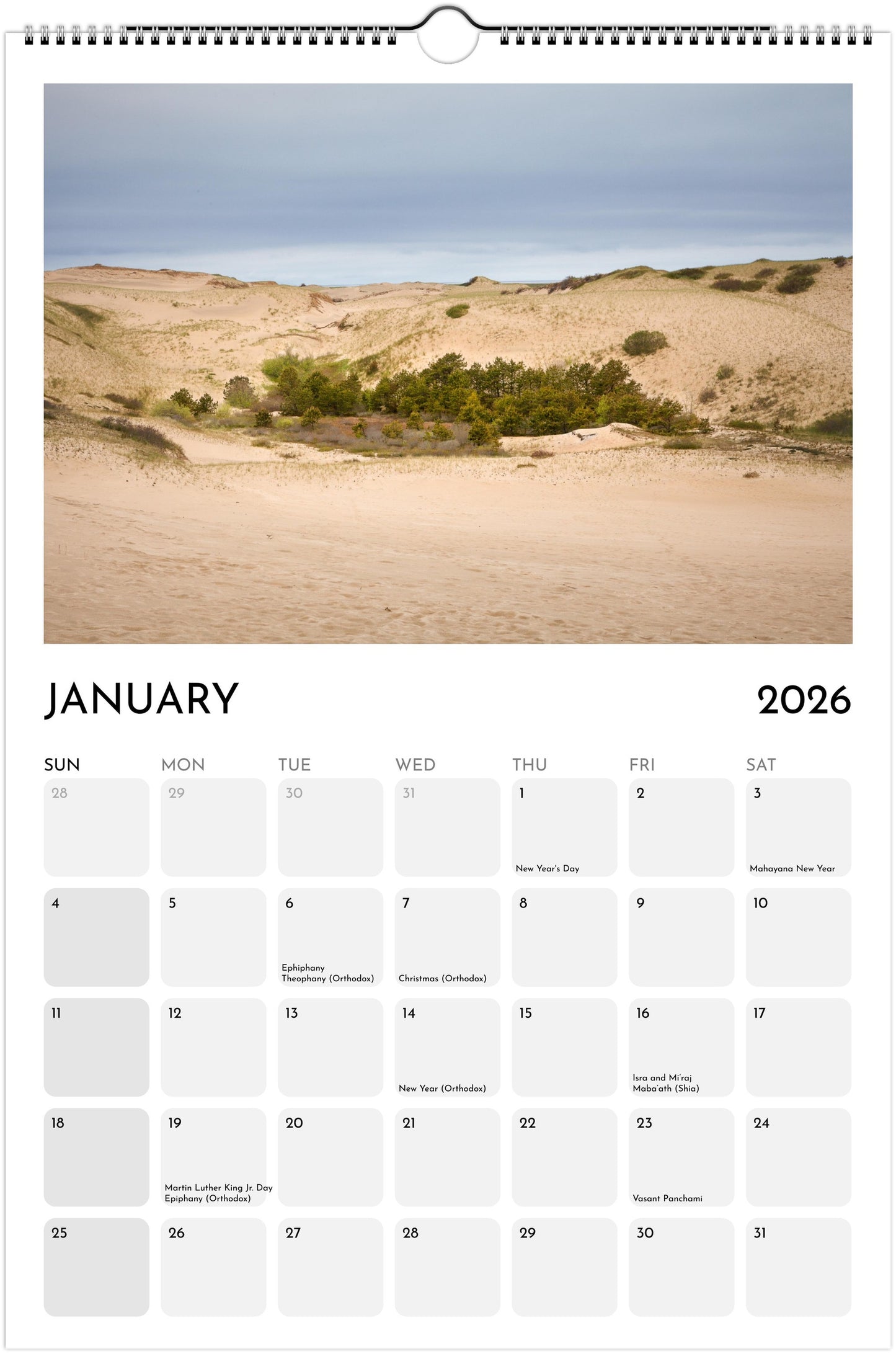 Cape Cod Dreams Ledger Wall Calendar 2026 (US & CANADA)